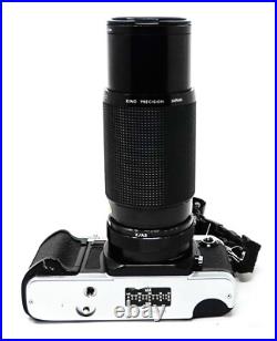 Vintage Konica FT-1 Motor 35mm SLR Camera With Kiron 80-200mm f/4.5 Macro 14 Lens