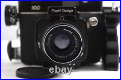 Vintage Konica Rapid Omega 100 120 Film Rangefinder Camera With Lens/back (exc)