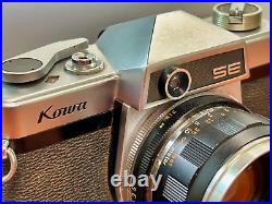 Vintage Kowa SE 35mm Film Camera With 50mm f/1.9 Lens Leather Case FILM TESTED