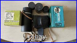Vintage LOT of Zenit 11 35mm Film Camera With Helios Lens RARE accessories
