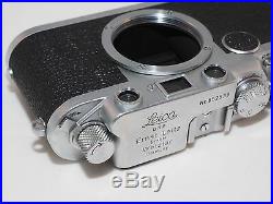 Vintage Leica IIF red dial Rangefinder camera. Leica M39 Tread Mount Lenses