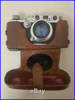 Vintage Leica III Ernst Leitz Wetzlar DRP 1937 35mm camera, Summar 50mm lens VGC
