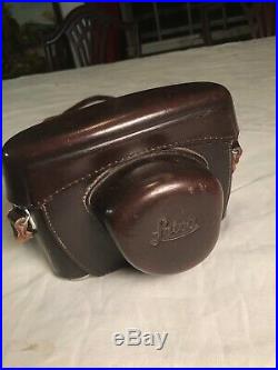 Vintage Leica M3 Camera Body With Lens, Lens Cap, Meter, Leather Leica Case