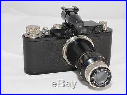 Vintage Leica Mountain Elmar 10.5cm f/6.3 lens. Leica II & Leica Standard camera