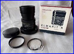 Vintage Leitz Wetzlar Leicaflex 11239 ELMARIT-R f2,8/90 (2209341) withFilter & Box