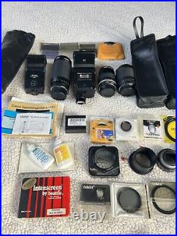 Vintage Lot Of Camera Filters And Lenses +Intenscreen Beatie 6x7