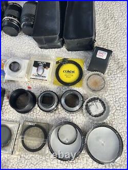 Vintage Lot Of Camera Filters And Lenses +Intenscreen Beatie 6x7
