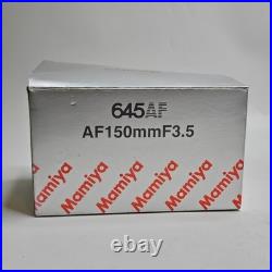 Vintage Mamiya 645 AF 150mm f/3.5 Camera Lens With Hood Mint In Box