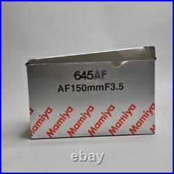 Vintage Mamiya 645 AF 150mm f/3.5 Camera Lens With Hood Mint In Box