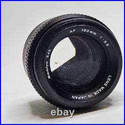 Vintage Mamiya 645 AF 150mm f/3.5 Camera Lens With Hood Mint In Box