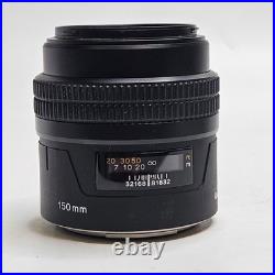 Vintage Mamiya 645 AF 150mm f/3.5 Camera Lens With Hood Mint In Box