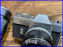 Vintage Mamiya Sekor 55mm f1.4 w 1000 DTL Camera & Vivitar 200mm Telephoto Lens