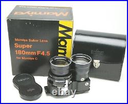Vintage Mamiya-Sekor SUPER 4.5/180mm Lens For C330 Camera. Clean. Tested. Case