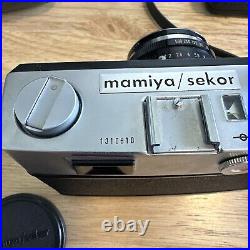 Vintage Mamiya Sekor Super Deluxe 35mm Camera with 48mm Lens Case Manual Untested