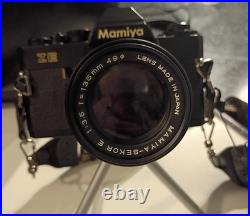Vintage Mamiya ZE 35mm SLR Film Camera Kit with Lenses & Accessories Vintage Mamiya ZE 35mm SLR Film Camera Kit with Lenses & Accessories