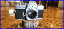 Vintage Minlota SRT-201 35mm Film camera and misc lenses