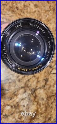 Vintage Minlota SRT-201 35mm Film camera and misc lenses