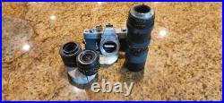 Vintage Minlota SRT-201 35mm Film camera and misc lenses