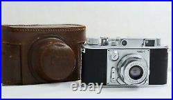 Vintage Minolta-35 Model E Rangefinder Camera With 45mm F2.8 Super Rokkor Lens