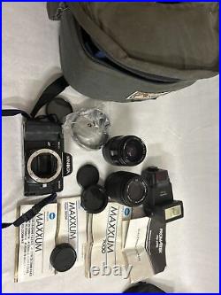 Vintage Minolta Maxxum 7000 Camera 2 Lens Flash Case All Working