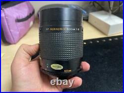 Vintage Minolta RF Rokkor-X 500mm 18 Black Camera Lens Made In Japan DS30