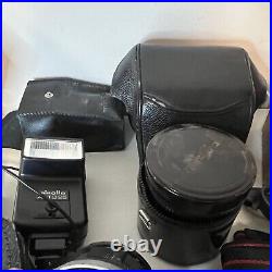 Vintage Minolta SR-1 Camera & Lot Lens Cover Straps Accessories UNTESTED