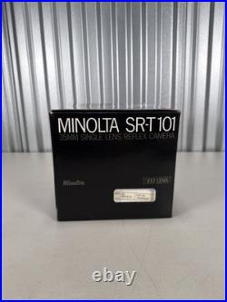 Vintage Minolta SR-T 101 35mm SLR Film Camera with MC Rokkor 55mm f/1.7 Lens