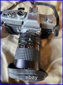 Vintage Minolta SRT 101 Chinon CS Maxxum QTsi 35mm SLR Cameras 5 Lenses Bag Lot