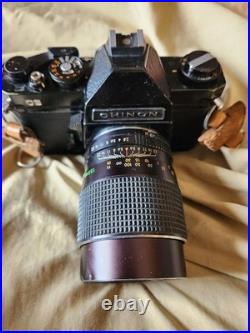 Vintage Minolta SRT 101 Chinon CS Maxxum QTsi 35mm SLR Cameras 5 Lenses Bag Lot