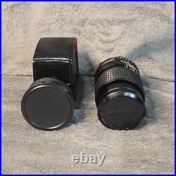 Vintage Minolta SRT 101 Film Camera Bundle with Lens, Flash, Case & Accessories