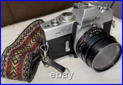 Vintage Minolta SRT 101 Film Camera MC Rokkor PF 55mm f/1.7 Lens From Japan
