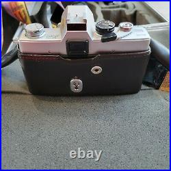 Vintage Minolta SRT101 Camera Case with Extra lens case and flash. With Manual