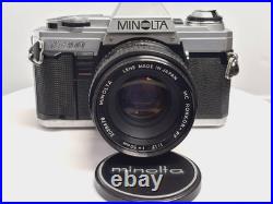 Vintage Minolta X-300 35mm SLR Camera with 50 mm lens + FLASH TESTED Vintage Minolta X-300 35mm SLR Camera with 50 mm lens + FLASH TESTED