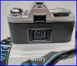 Vintage Minolta X-370 35mm Film SLR Camera- Package Lens, Film, Flash, Case +