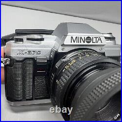 Vintage Minolta X-370 SLR 35mm Camera with50mm 1.7 Lens & Strap & Tested &Negative