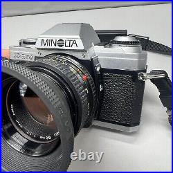 Vintage Minolta X-370 SLR 35mm Camera with50mm 1.7 Lens & Strap & Tested &Negative