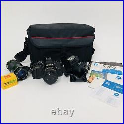 Vintage Minolta X-700 Black Film Camera With Lens & Carrying Case & Accessories