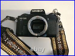 Vintage Minolta X-7A 35mm Camera Lens Flash Auto Winder Case Etc