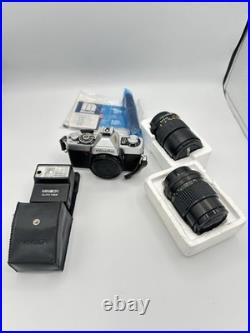 Vintage Minolta X370 N Film Camera with Multiple Lenses 135/35-70 & Flash