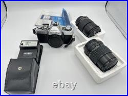 Vintage Minolta X370 N Film Camera with Multiple Lenses 135/35-70 & Flash