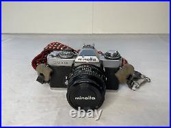 Vintage Minolta XD11 35mm SLR Camera With 50mm f/1 7 MD Rokkor-X Lens & Strap