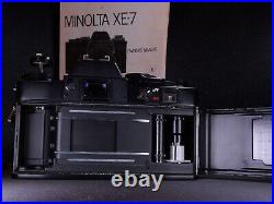 Vintage Minolta XE-7 35mm Camera with Rokkor-X PF f=50mm 11.7 Lens & User Manual