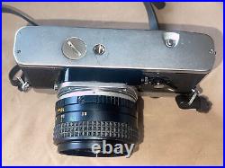 Vintage Minolta XE5 Camera with Original 50mm Lens Flash Vivitar Micro Lens