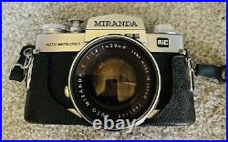 Vintage Miranda Auto Sensorex EE 35mm Film SLR Camera with 50mm 1.4 Lens & Cap