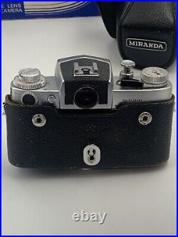 Vintage Miranda Auto Sensorex EE 35mm SLR Camera with 50mm F1.8 Lens, Case & Box