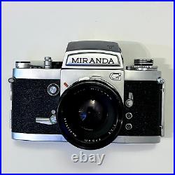 Vintage Miranda G T 35mm Film Camera Bundle 50mm Lens, case, bag, accessories