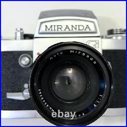 Vintage Miranda G T 35mm Film Camera Bundle 50mm Lens, case, bag, accessories