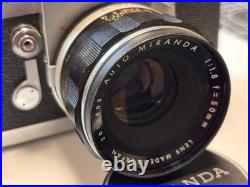 Vintage Miranda Sensorex II 35mm Camera Working Condition with Light Meter