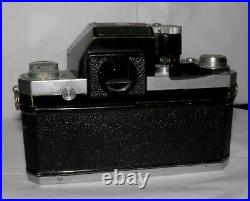 Vintage NIKON F 35mm Camera w Nikkor-P Auto 12.5 f=105mm Nippon Kogaku Lens