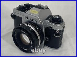 Vintage NIKON FG-20 Film Camera 35mm with50mm + Wide Angle + Tele-converter Lens